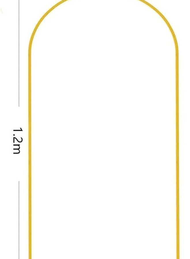 Gold Iron Wedding Arch Metal Backdrop Frame 4ft Sturdy Construction for Party Decoration - Image 2